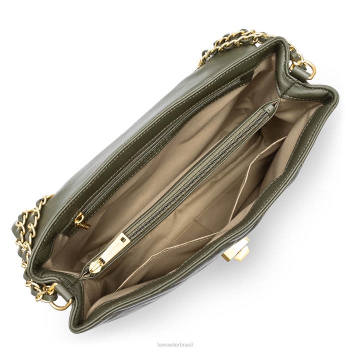 mulheres Lancaster Paris caqui bolsa crossbody grande matelassê macio RBF42008