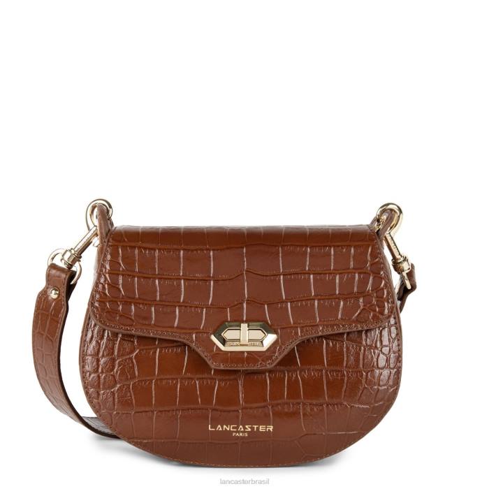 mulheres Lancaster Paris caramelo bolsa crossbody exótica croco cn RBF42180