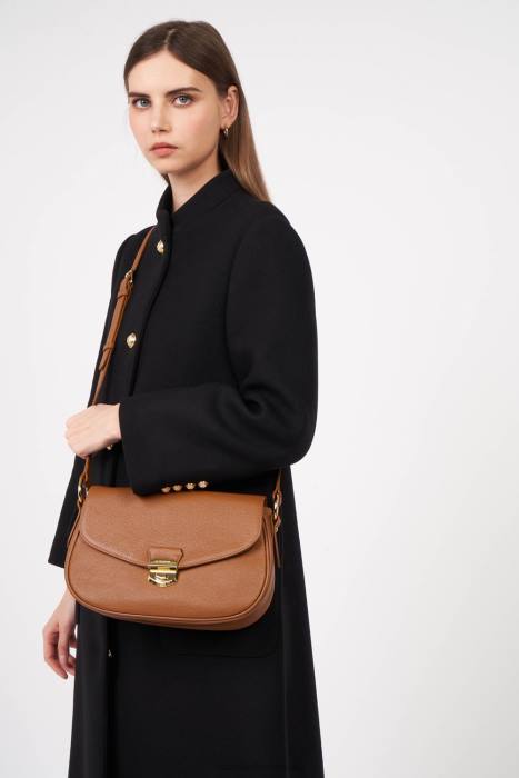 mulheres Lancaster Paris caramelo bolsa crossbody grande foulonne milano RBF41421