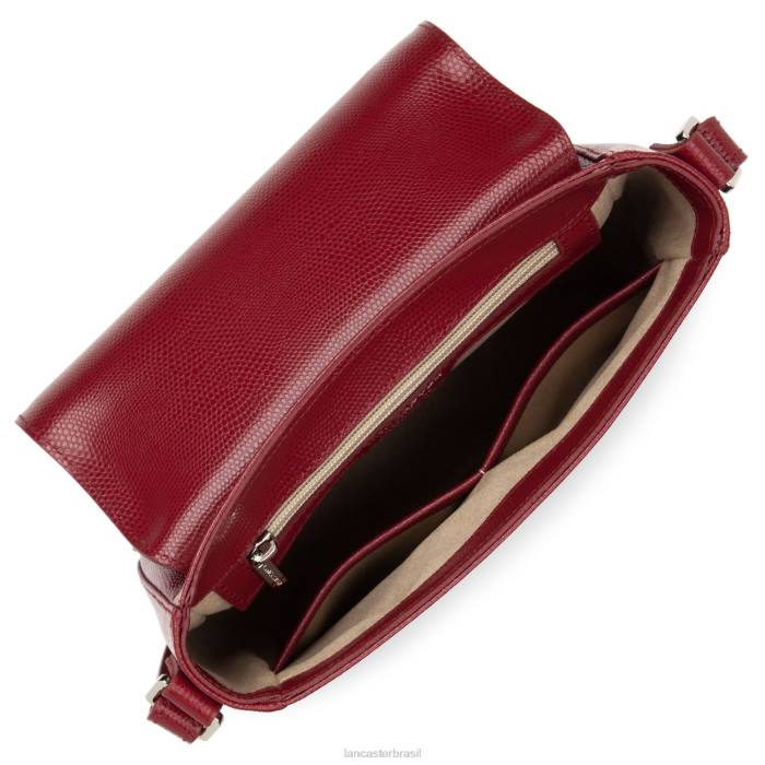 mulheres Lancaster Paris carmim bolsa crossbody lucertola RBF42161