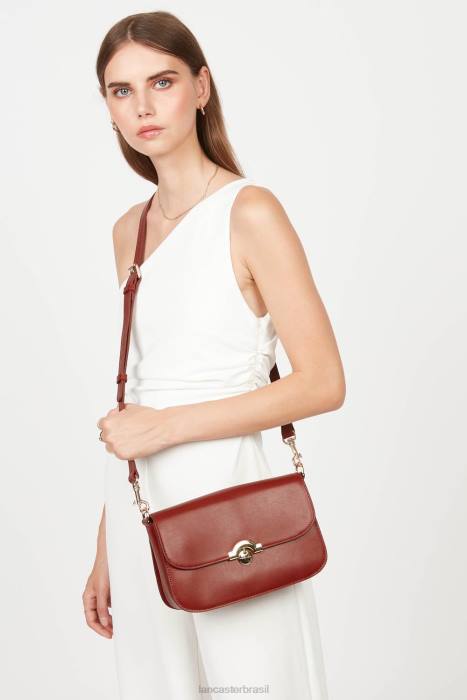 mulheres Lancaster Paris carmim bolsa crossbody paris medaille RBF42381
