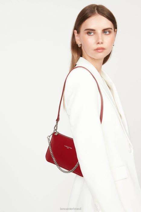 mulheres Lancaster Paris carmim bolsa crossbody pequena suave mesmo RBF41622
