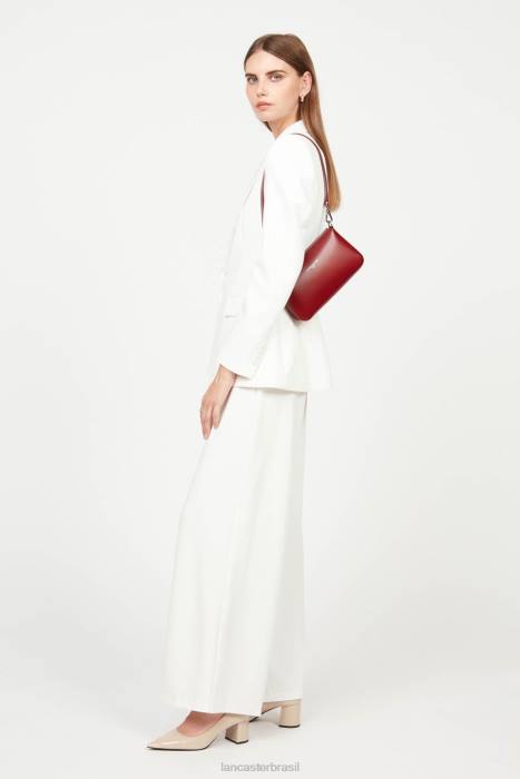 mulheres Lancaster Paris carmim bolsa crossbody pequena suave mesmo RBF41622