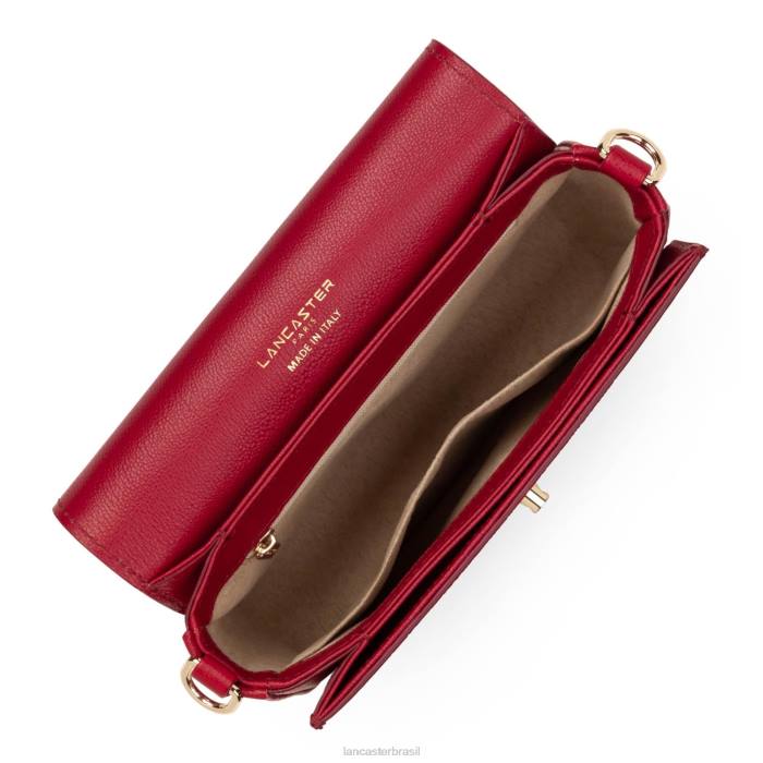 mulheres Lancaster Paris carmim bolsa crossbody pequena valor RBF41307