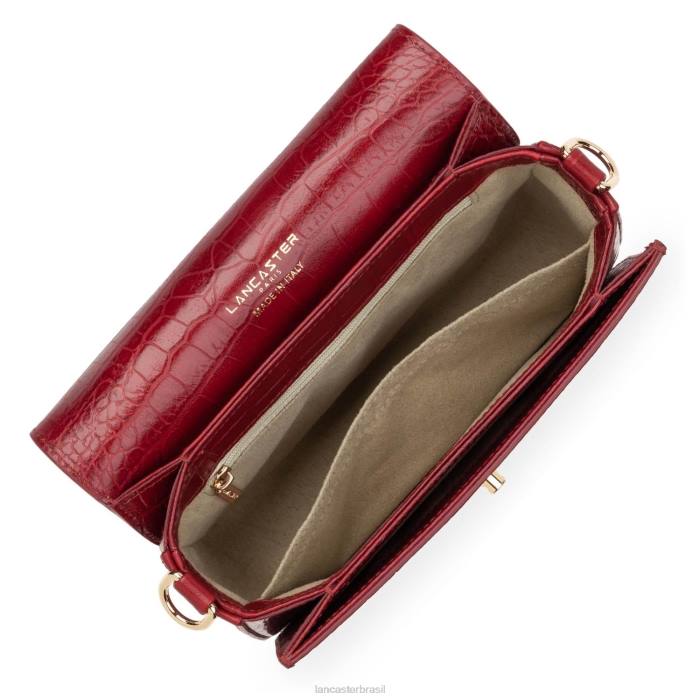 mulheres Lancaster Paris carmim bolsa crossbody pequena valor exótico RBF41300