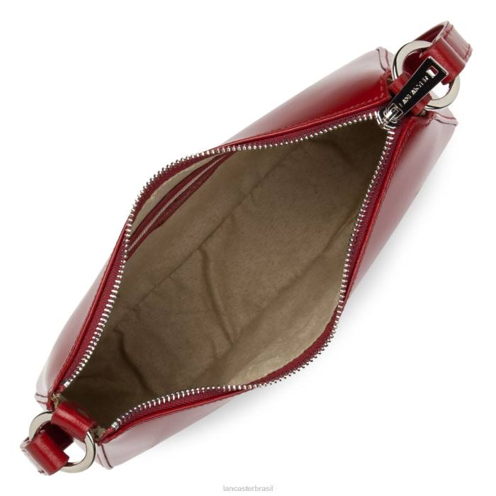mulheres Lancaster Paris carmim bolsa crossbody suave ace RBF4386