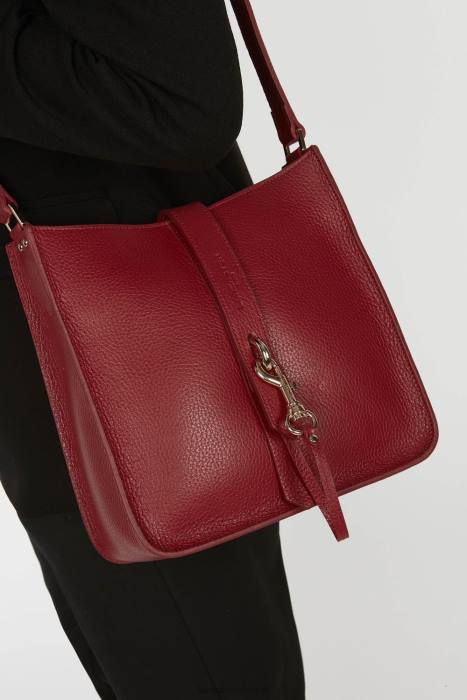 mulheres Lancaster Paris carmin-em-blush m bolsa crossbody foulonne gancho duplo RBF41527