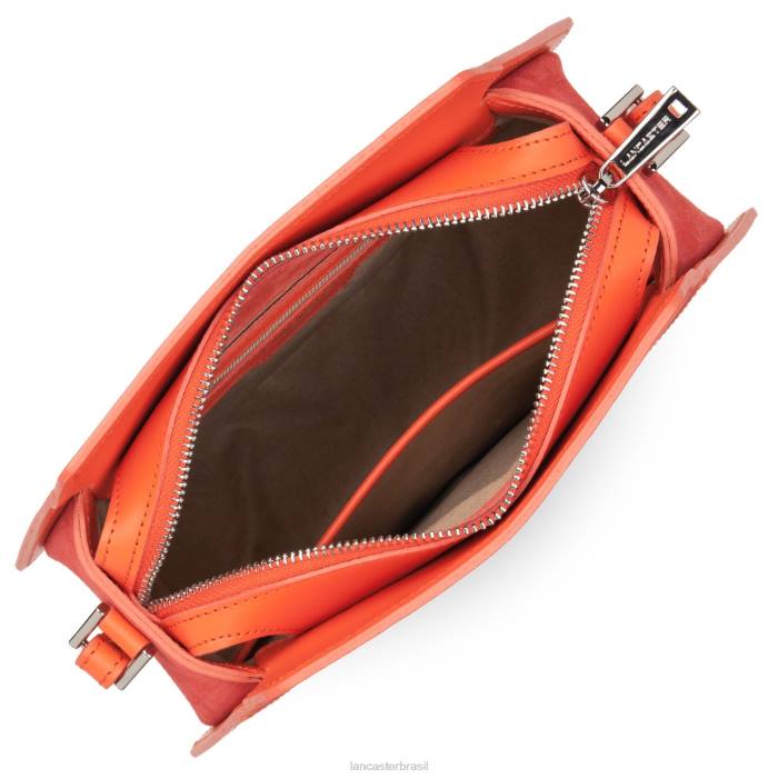 mulheres Lancaster Paris carota m bolsa crossbody lisa ruche RBF42215