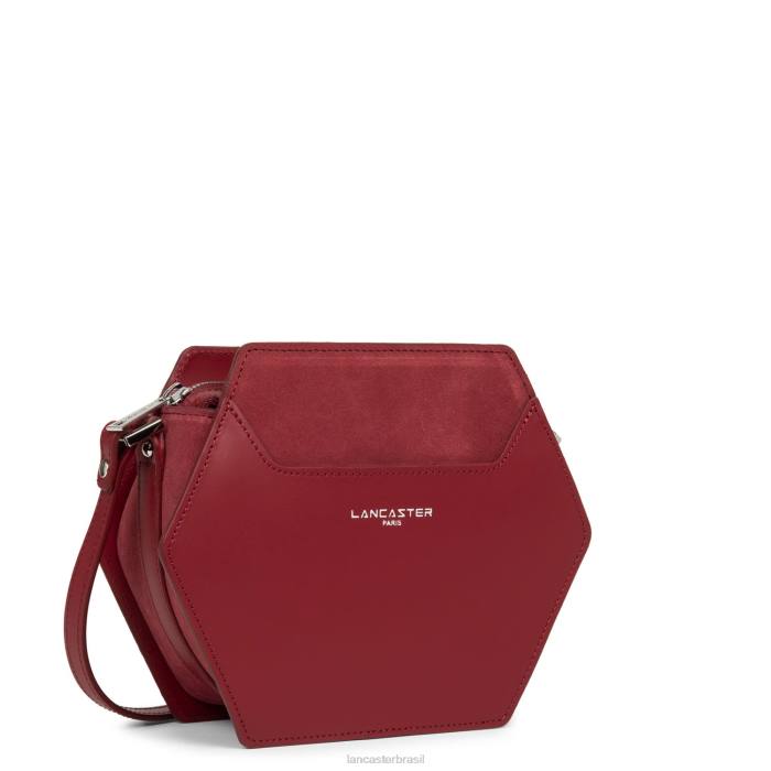 mulheres Lancaster Paris cereja bolsa crossbody pequena lisa ruche RBF42201