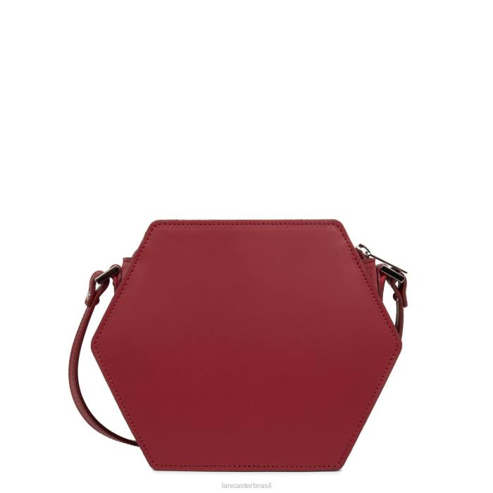 mulheres Lancaster Paris cereja bolsa crossbody pequena lisa ruche RBF42201