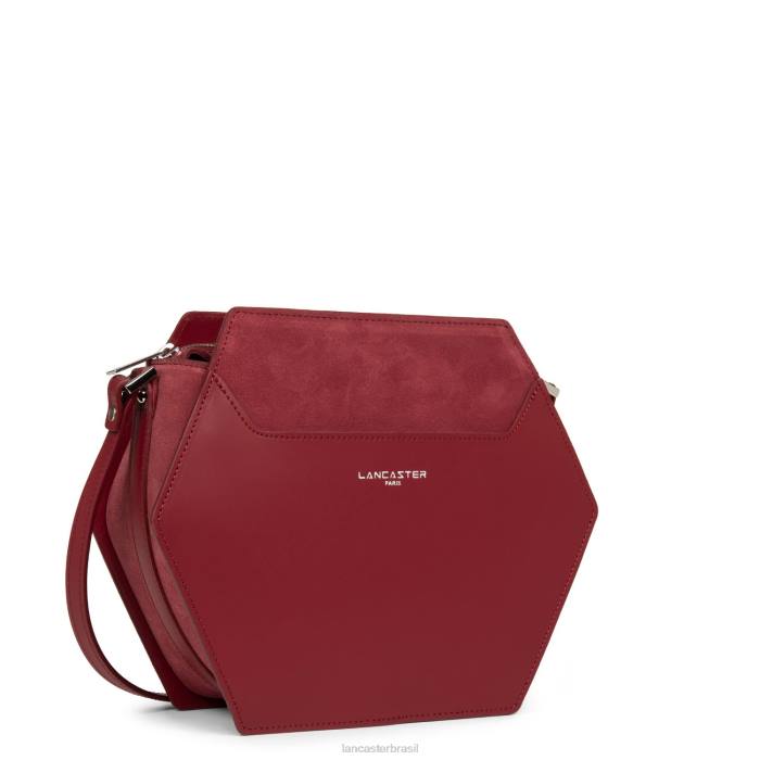 mulheres Lancaster Paris cereja m bolsa crossbody lisa ruche RBF42219