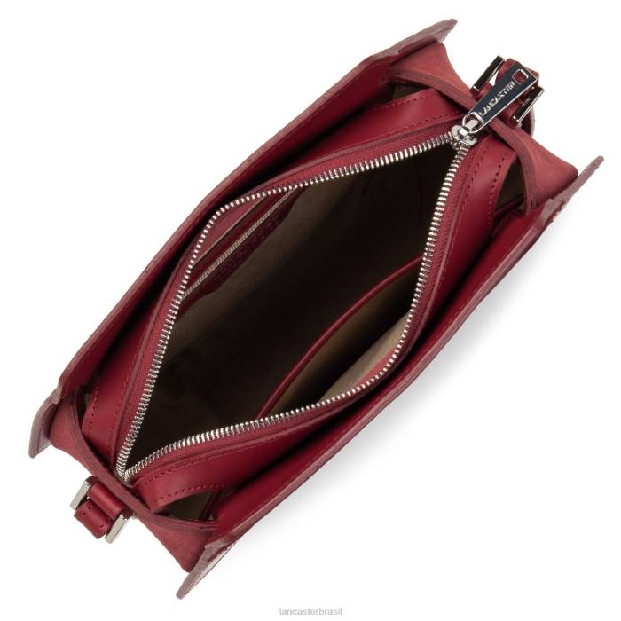 mulheres Lancaster Paris cereja m bolsa crossbody lisa ruche RBF42219