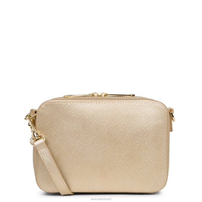 mulheres Lancaster Paris champanhe bolsa crossbody assinatura saffiano RBF42095