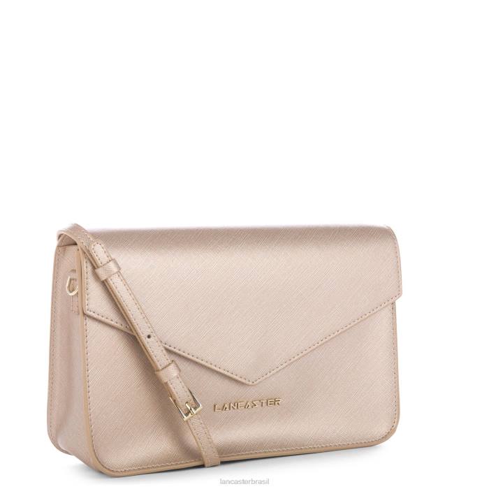 mulheres Lancaster Paris champanhe bolsa crossbody assinatura saffiano RBF42110