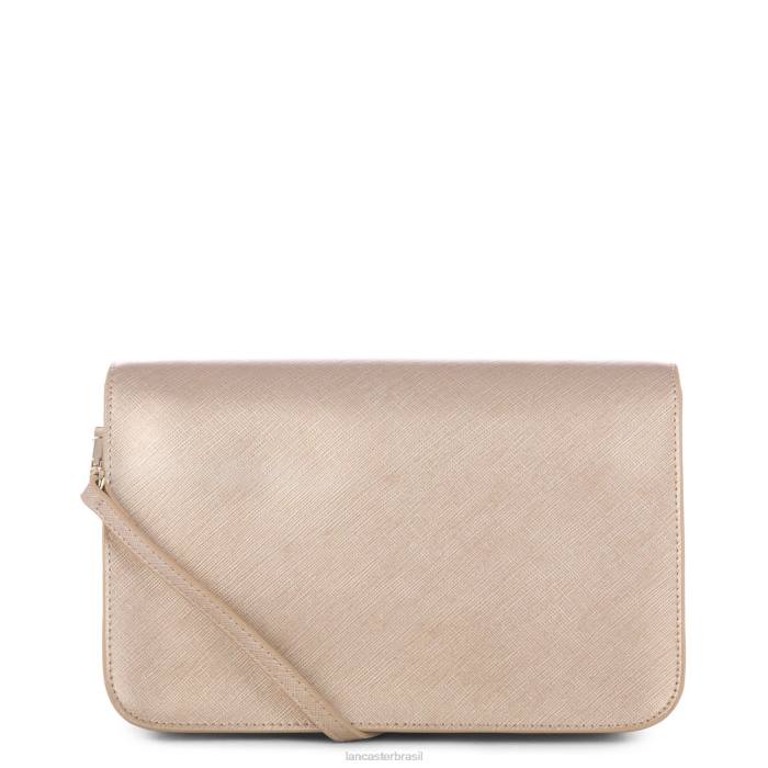 mulheres Lancaster Paris champanhe bolsa crossbody assinatura saffiano RBF42110