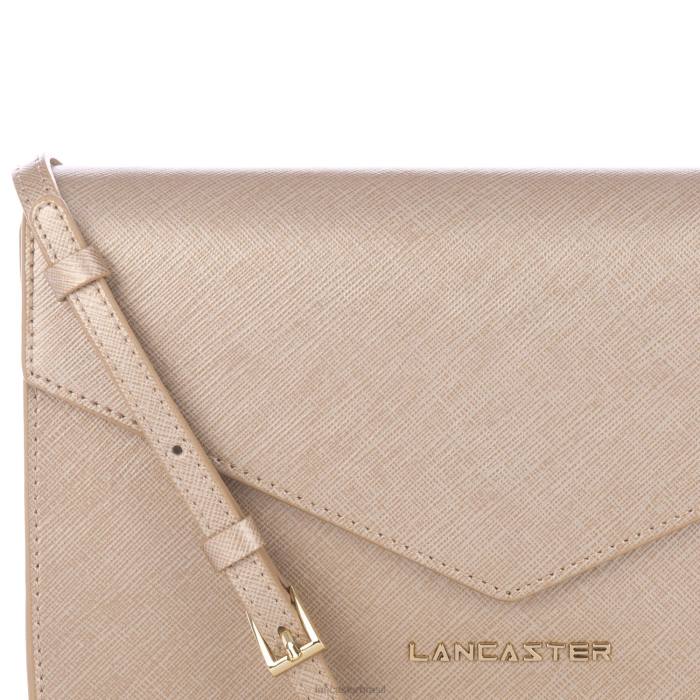 mulheres Lancaster Paris champanhe bolsa crossbody assinatura saffiano RBF42110
