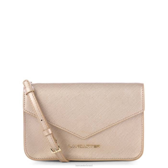 mulheres Lancaster Paris champanhe bolsa crossbody pequena assinatura saffiano RBF4110