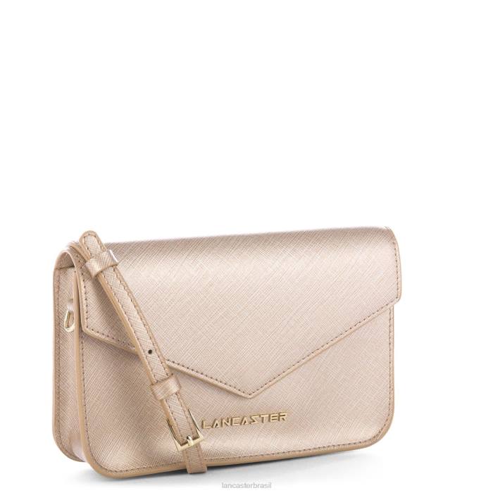 mulheres Lancaster Paris champanhe bolsa crossbody pequena assinatura saffiano RBF4110