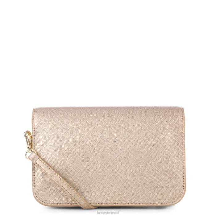 mulheres Lancaster Paris champanhe bolsa crossbody pequena assinatura saffiano RBF4110