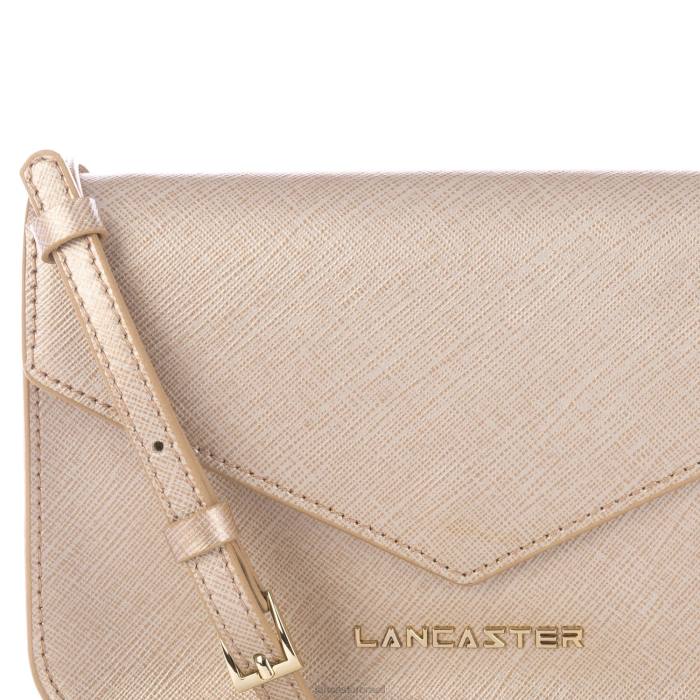 mulheres Lancaster Paris champanhe bolsa crossbody pequena assinatura saffiano RBF4110