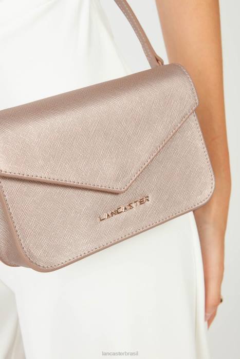 mulheres Lancaster Paris champanhe bolsa crossbody pequena assinatura saffiano RBF4110