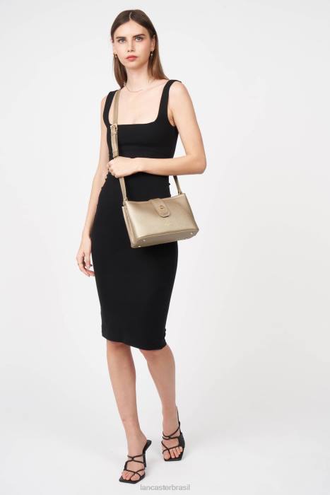 mulheres Lancaster Paris champanhe nu bolsa crossbody foulonne dupla RBF41503
