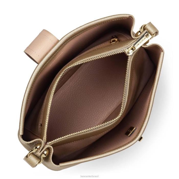 mulheres Lancaster Paris champanhe nu bolsa crossbody foulonne dupla RBF41503