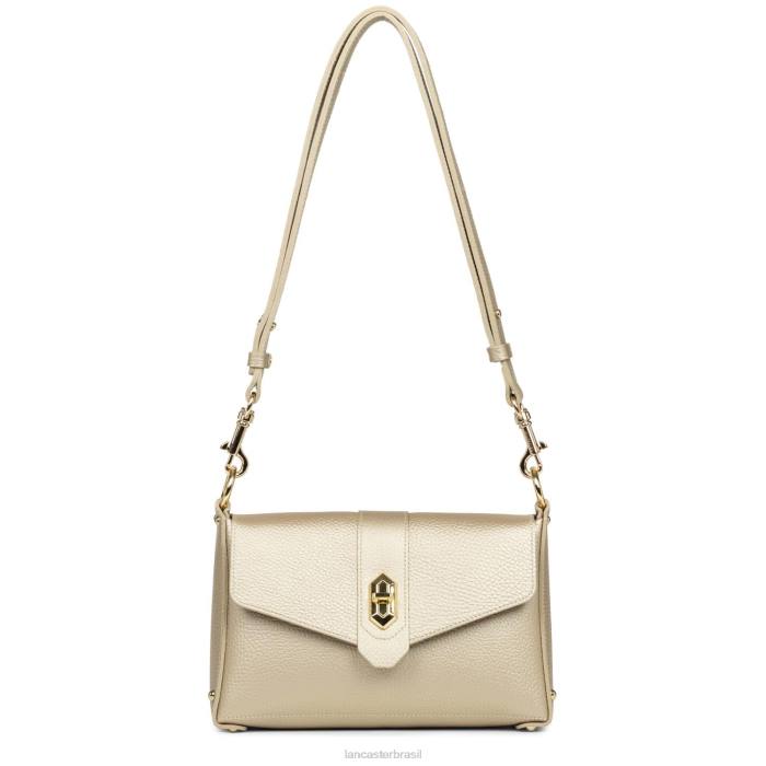 mulheres Lancaster Paris champanhe nu bolsa crossbody pequena foulonne dupla RBF41441