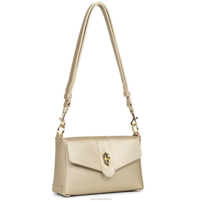mulheres Lancaster Paris champanhe nu bolsa crossbody pequena foulonne dupla RBF41441