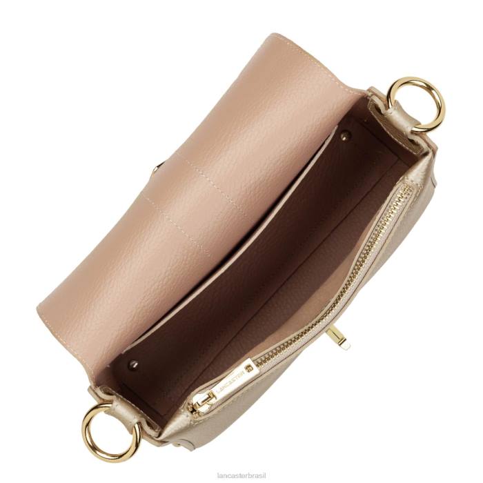 mulheres Lancaster Paris champanhe nu bolsa crossbody pequena foulonne dupla RBF41441