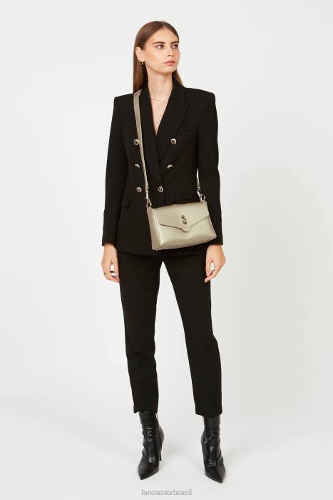 mulheres Lancaster Paris champanhe nu bolsa crossbody pequena foulonne dupla RBF41441