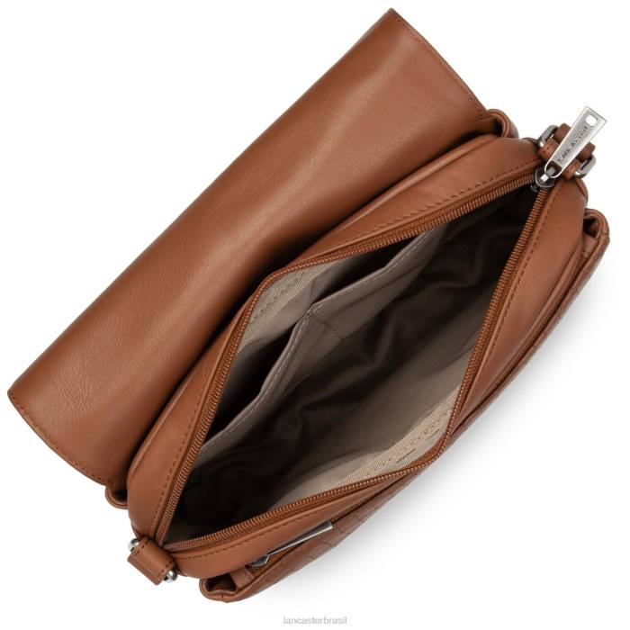 mulheres Lancaster Paris chataigne croco bolsa crossbody m soft vintage nova RBF42291