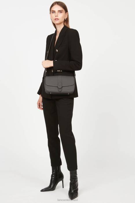 mulheres Lancaster Paris cinza bolsa crossbody com gravata macia RBF41567