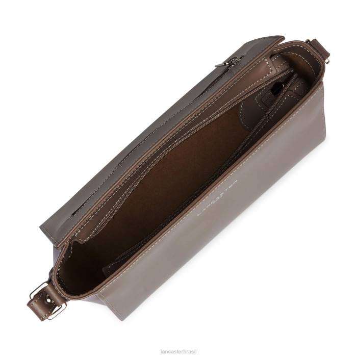 mulheres Lancaster Paris cinza bolsa crossbody lisa RBF4759