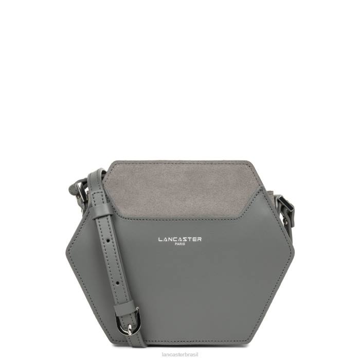 mulheres Lancaster Paris cinza bolsa crossbody pequena lisa ruche RBF42194