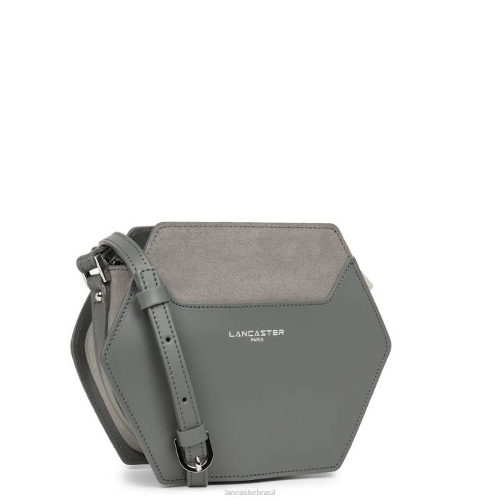 mulheres Lancaster Paris cinza bolsa crossbody pequena lisa ruche RBF42194