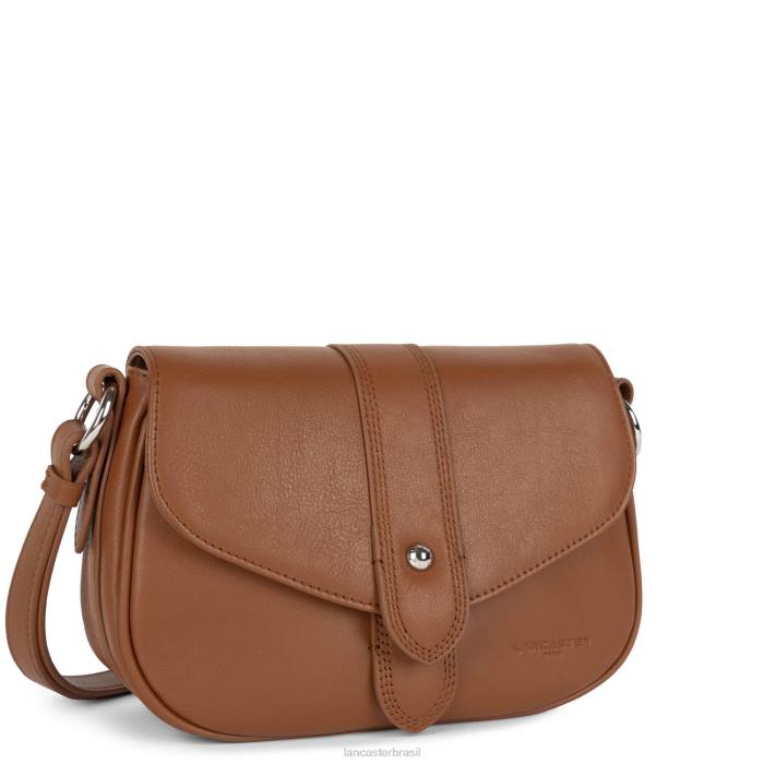 mulheres Lancaster Paris conhaque bolsa crossbody com gravata macia RBF41557
