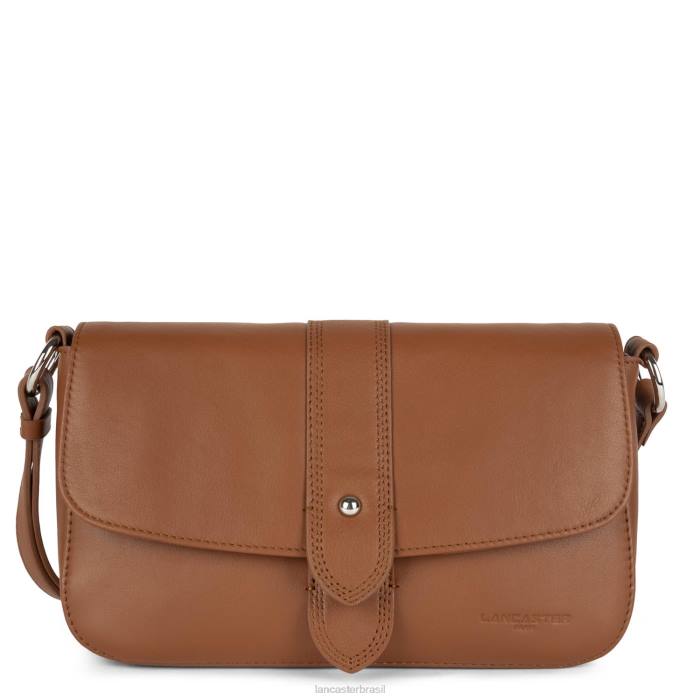 mulheres Lancaster Paris conhaque bolsa crossbody com gravata macia RBF41559