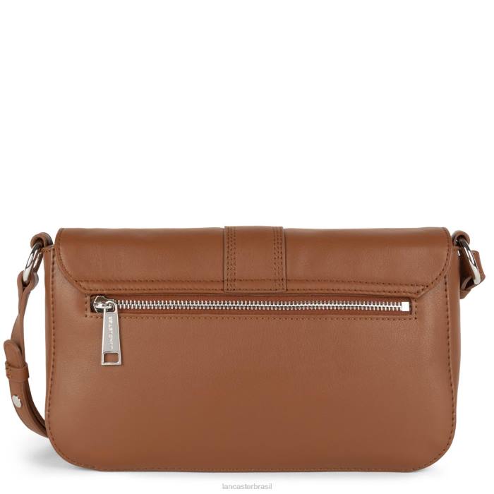 mulheres Lancaster Paris conhaque bolsa crossbody com gravata macia RBF41559