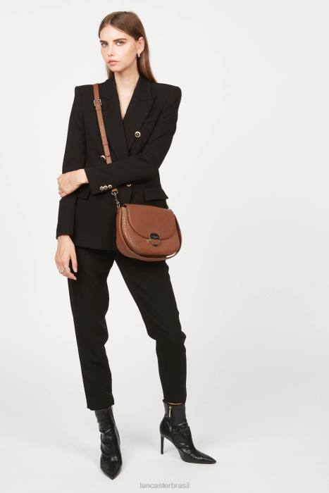 mulheres Lancaster Paris conhaque croco bolsa tiracolo pia RBF41770