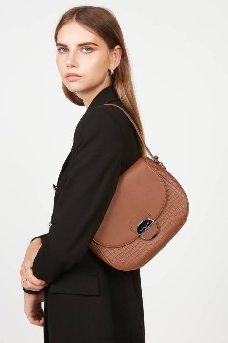 mulheres Lancaster Paris conhaque croco bolsa tiracolo pia RBF41770