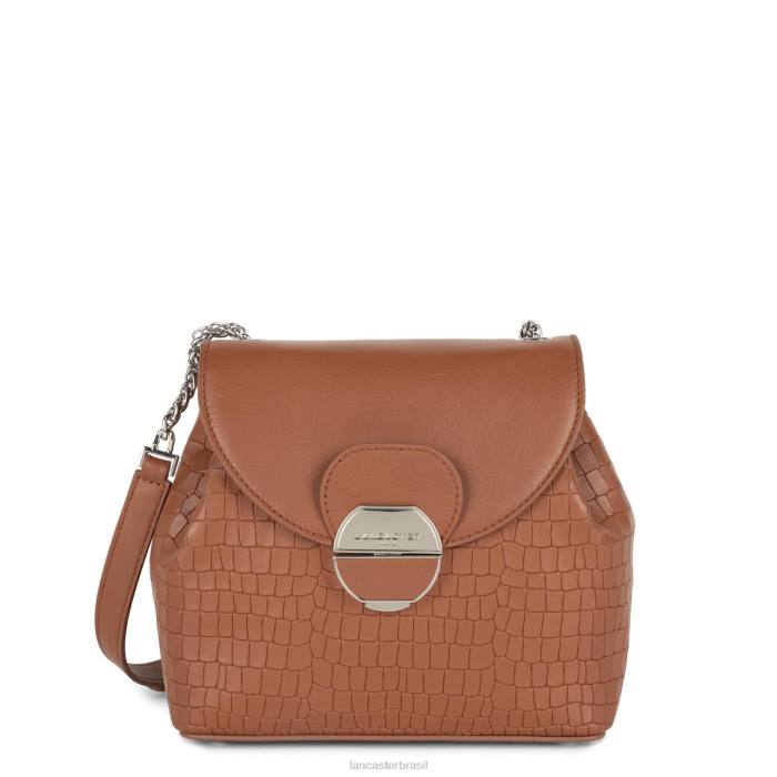 mulheres Lancaster Paris conhaque croco bolsa tiracolo pia RBF4545
