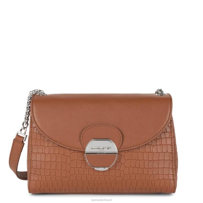 mulheres Lancaster Paris conhaque croco bolsa tiracolo pia RBF4566