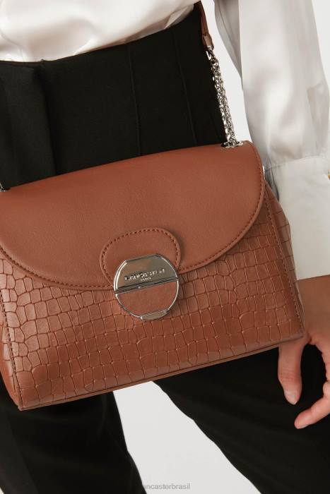mulheres Lancaster Paris conhaque croco bolsa tiracolo pia RBF4566