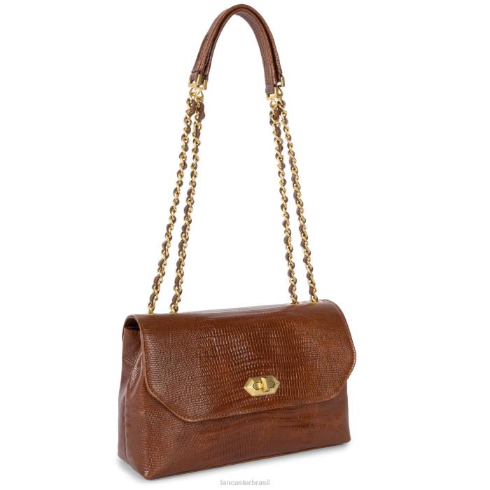 mulheres Lancaster Paris conhaque-lezard bolsa crossbody exótica lezard & croco cn pah23 RBF41484