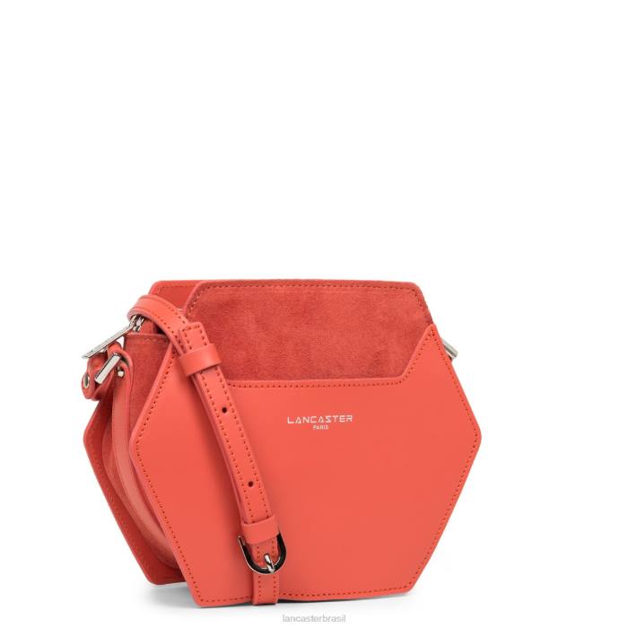 mulheres Lancaster Paris coral bolsa crossbody pequena lisa ruche RBF42188