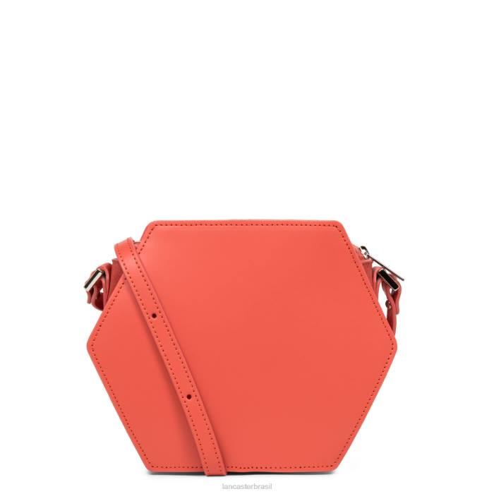 mulheres Lancaster Paris coral bolsa crossbody pequena lisa ruche RBF42188