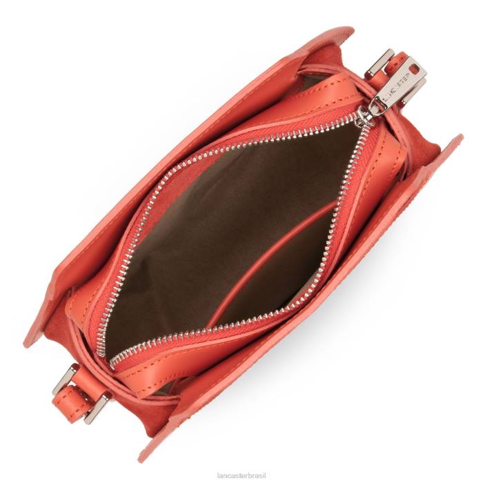 mulheres Lancaster Paris coral bolsa crossbody pequena lisa ruche RBF42188