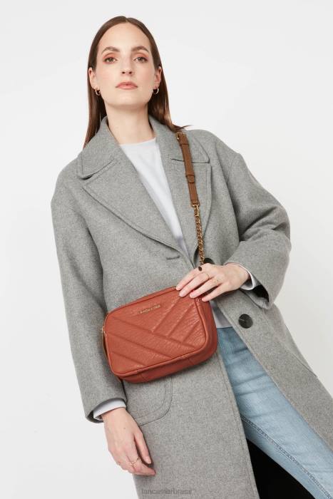 mulheres Lancaster Paris coral bolsa crossbody pequena matelassê selvagem RBF42011