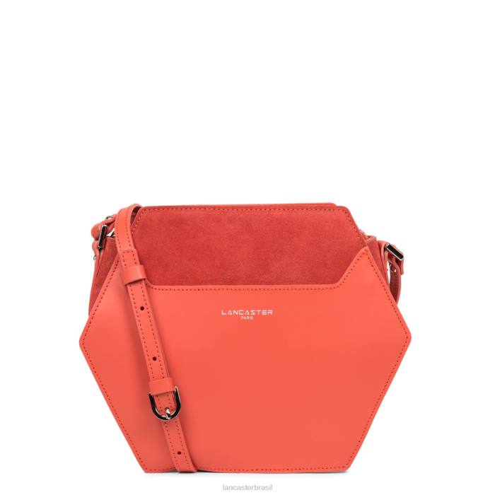mulheres Lancaster Paris coral m bolsa crossbody lisa ruche RBF42207